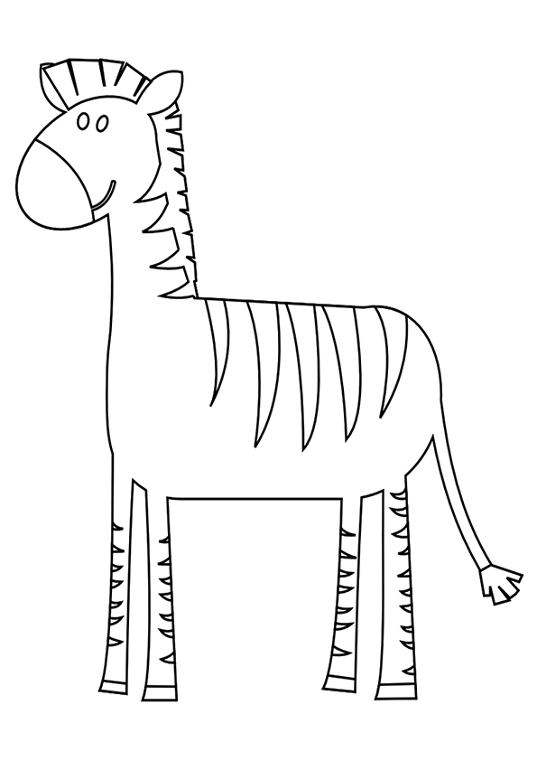 Plansa de colorat cu Zebra 15 7